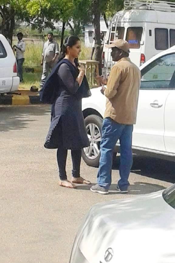 Anushka Shetty from the shooting location of Singam3