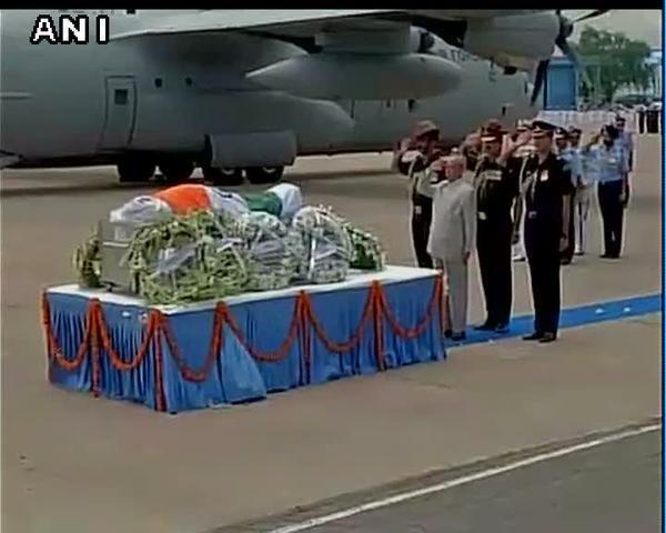 apj Abdul kalam dead Boday Images At Palam Airport