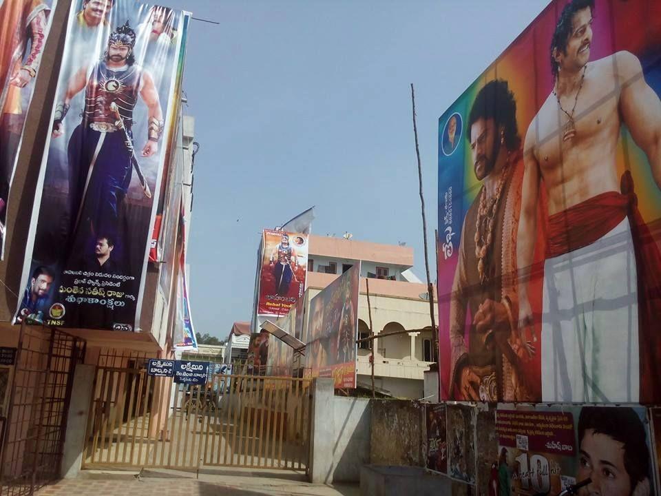 Baahubali Hoardings, Banners and Cutouts Photos