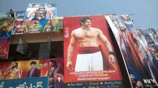 Baahubali Hoardings, Banners and Cutouts Photos