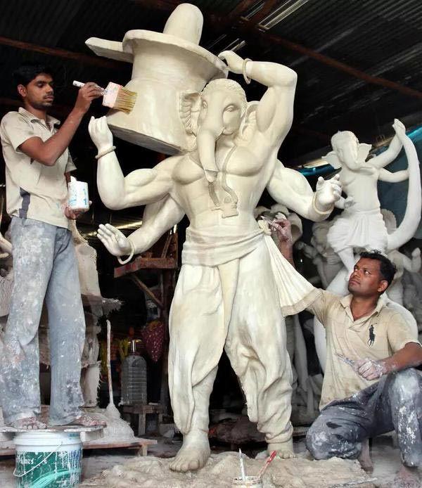 Bahubali Inspires Ganesh Idols Photos