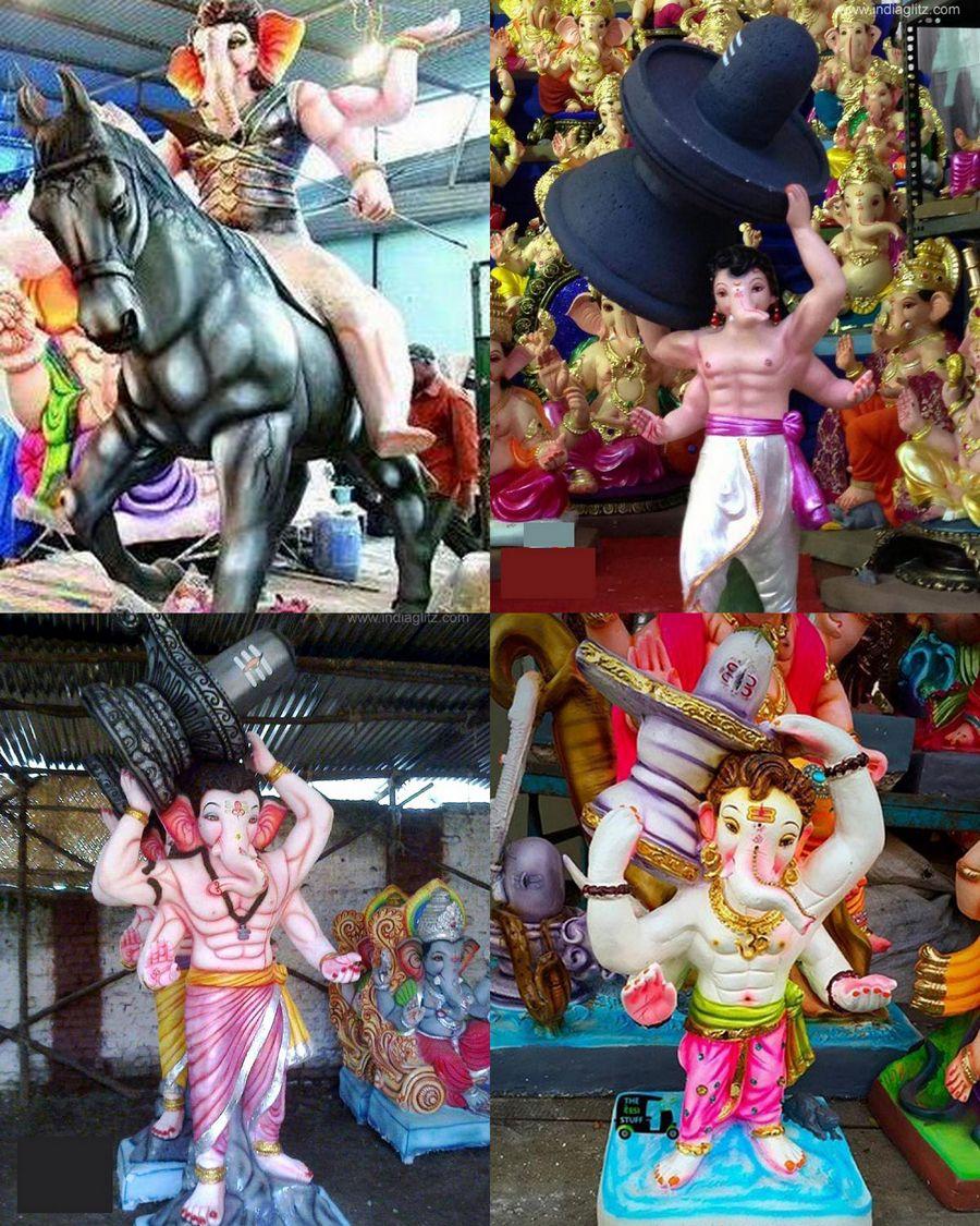 Bahubali Inspires Ganesh Idols Photos