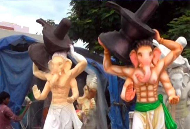 Bahubali Inspires Ganesh Idols Photos