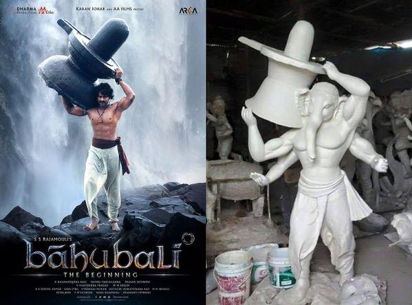 Bahubali Inspires Ganesh Idols Photos