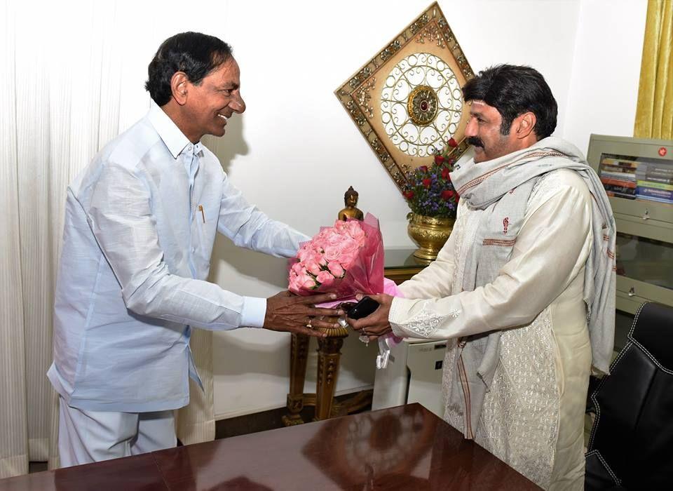 Balakrishna spotted at kcr house photos 