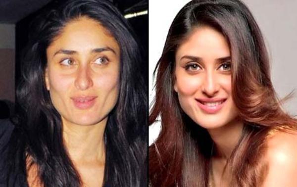Bollywood Actresses With and Without Makeup