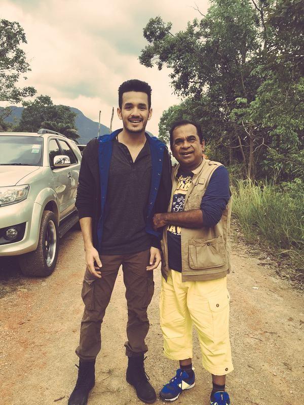 Brahmanandam Spotted at Akhil Movie Photos