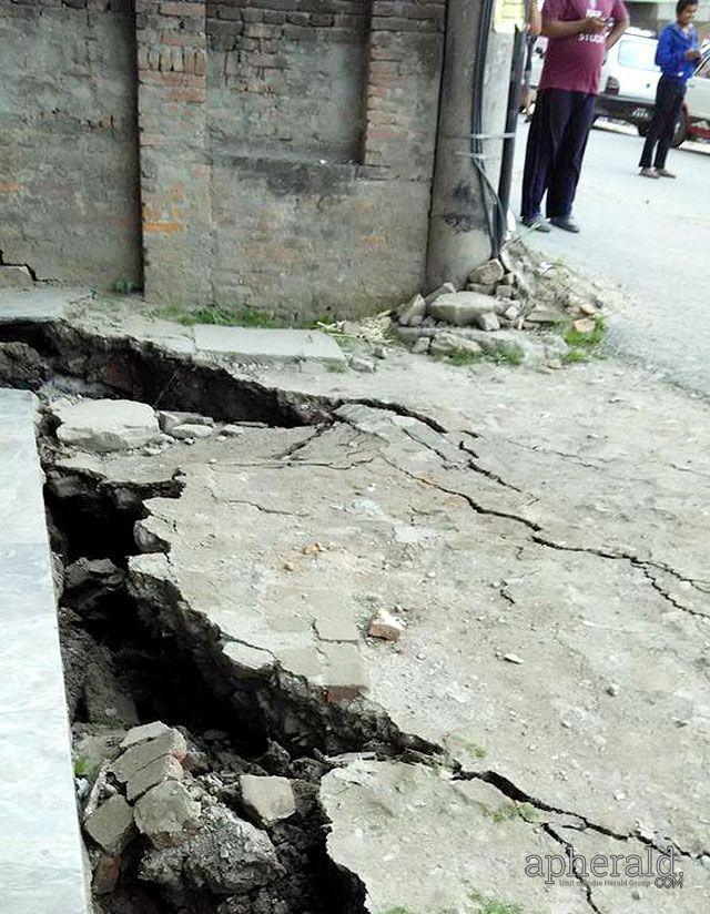 Buildings Collapses after Massive Earthquake Rock Nepal