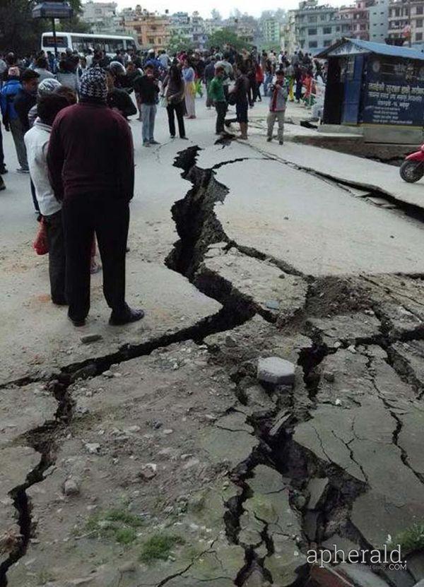 Buildings Collapses after Massive Earthquake Rock Nepal