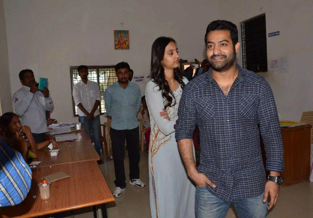 Celebrities Cast Vote For GHMC Elections Pics