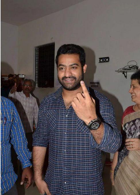 Celebrities Cast Vote For GHMC Elections Pics