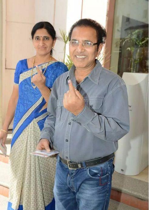 Celebrities Cast Vote For GHMC Elections Pics