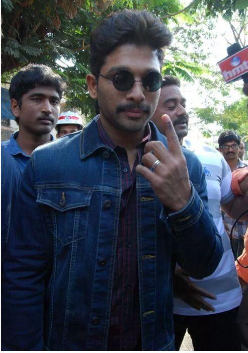 Celebrities Cast Vote For GHMC Elections Pics