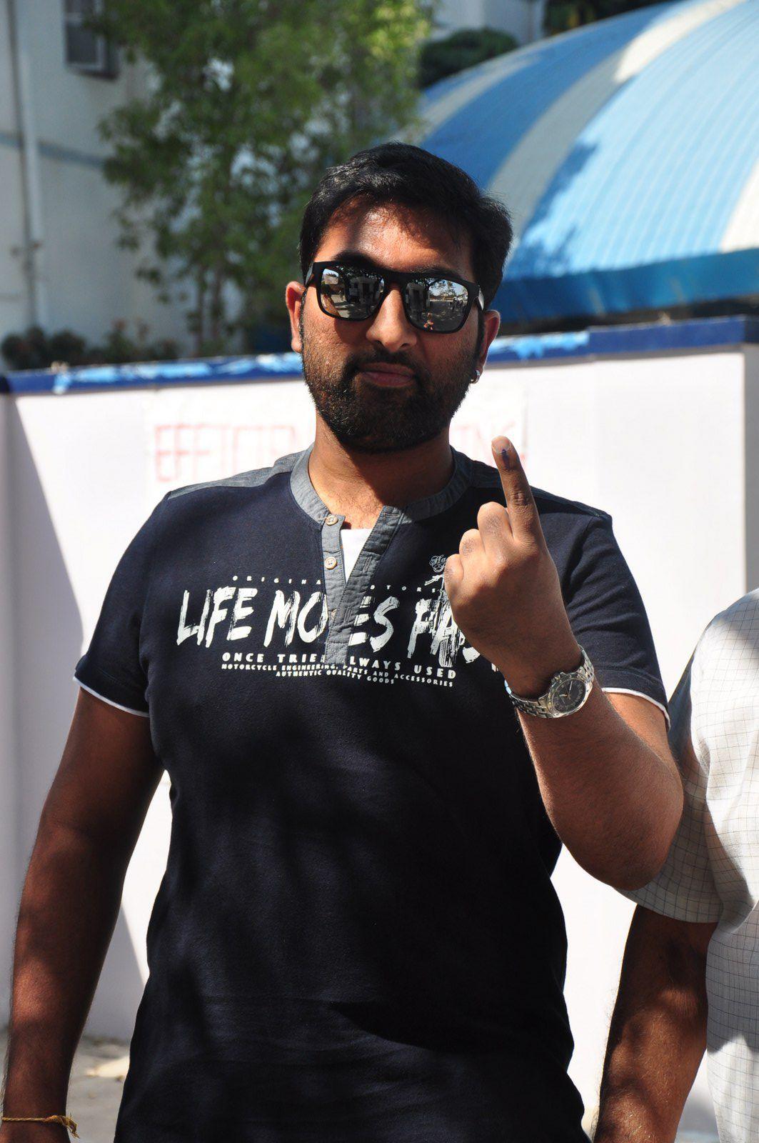 Celebrities Cast Vote For GHMC Elections Pics