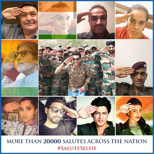 Celebrities Salute to the Indian Army Photos