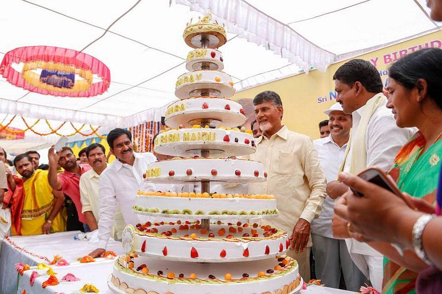 Chandrababu Naidu celebrated his 66th birthday at Anantapur