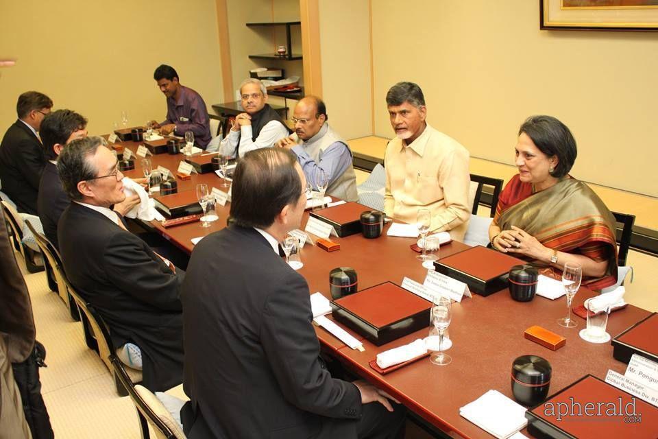 chandrababu naidu japan tour pics