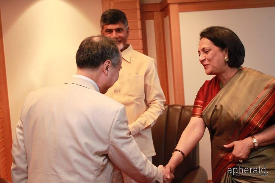 chandrababu naidu japan tour pics