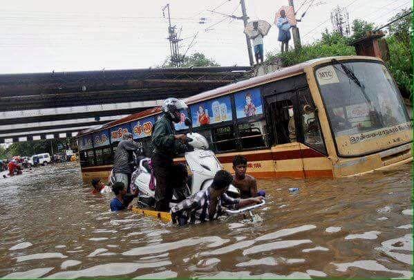 Chennai Rain Effect Photos 2015