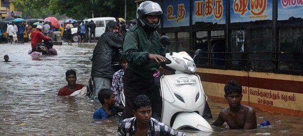 Chennai Rain Effect Photos 2015