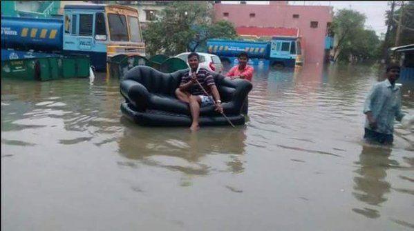 Chennai Rain Effect Photos 2015