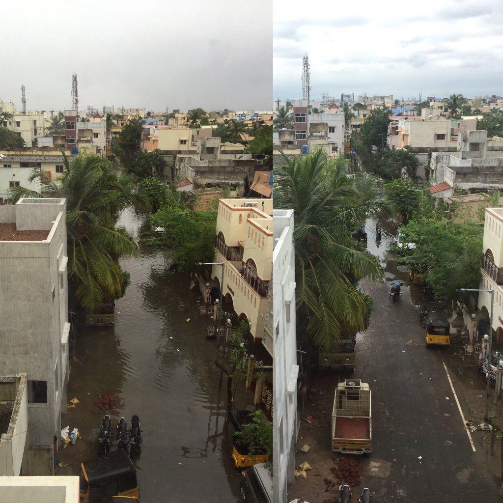 Chennai Rain Effect Photos 2015