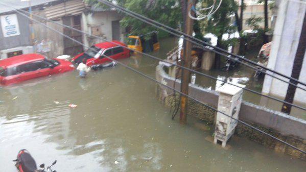 Chennai Rain Effect Photos 2015
