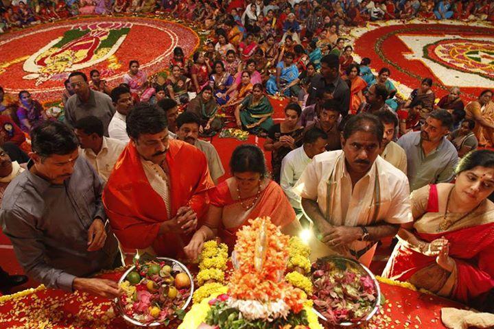 Chiranjeevi Couples At Bhakthi TV Koti Deepothsavam Photos