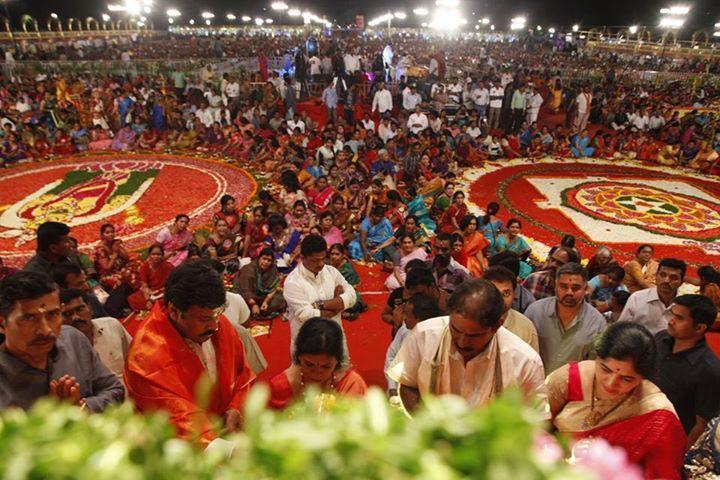 Chiranjeevi Couples At Bhakthi TV Koti Deepothsavam Photos