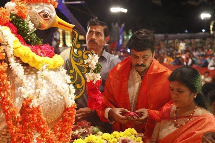 Chiranjeevi Couples At Bhakthi TV Koti Deepothsavam Photos