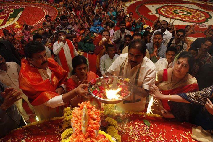 Chiranjeevi Couples At Bhakthi TV Koti Deepothsavam Photos