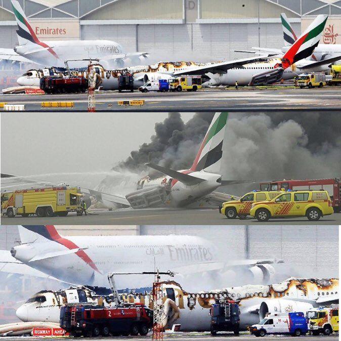 Emirates Flight Crashed During Landing Photos At Dubai