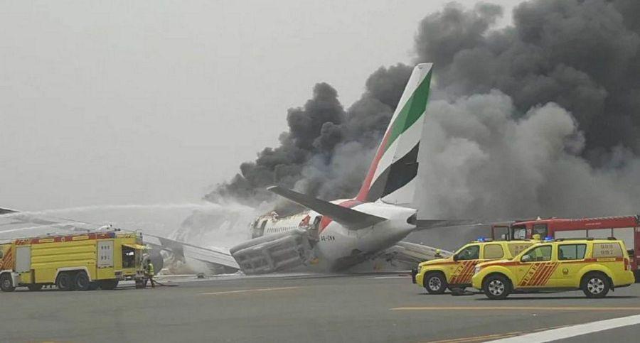 Emirates Flight Crashed During Landing Photos At Dubai