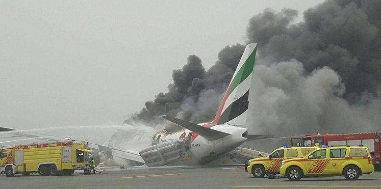 Emirates Flight Crashed During Landing Photos At Dubai