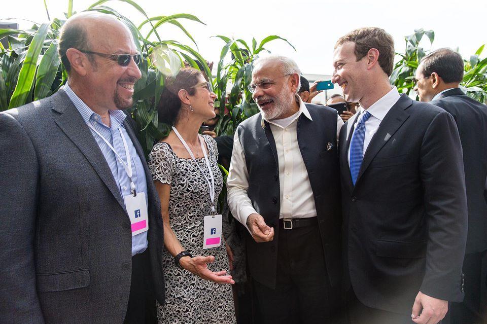 Facebook Ceo Mark Zuckerberg With Narendra Modi