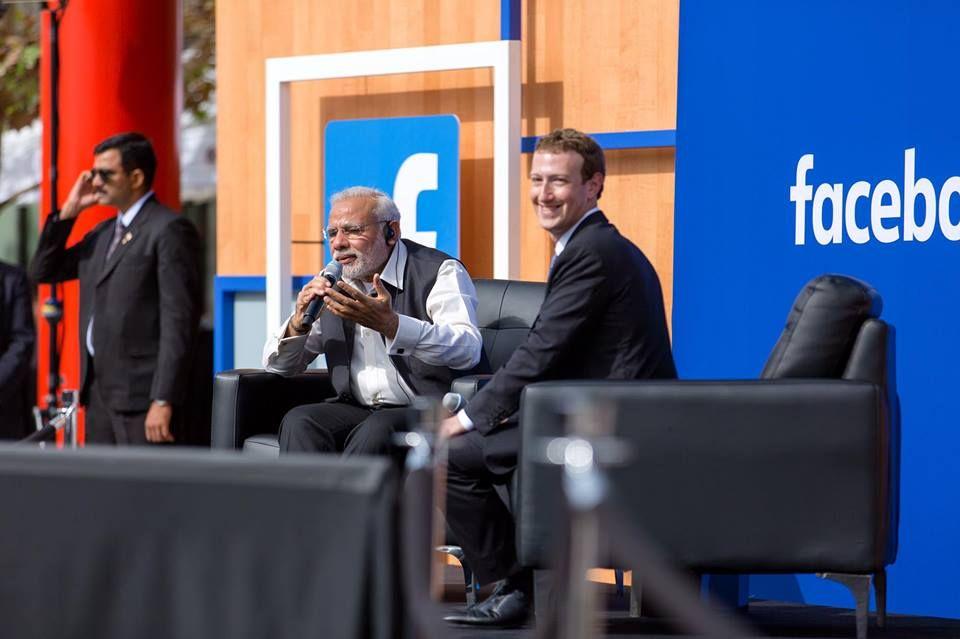 Facebook Ceo Mark Zuckerberg With Narendra Modi