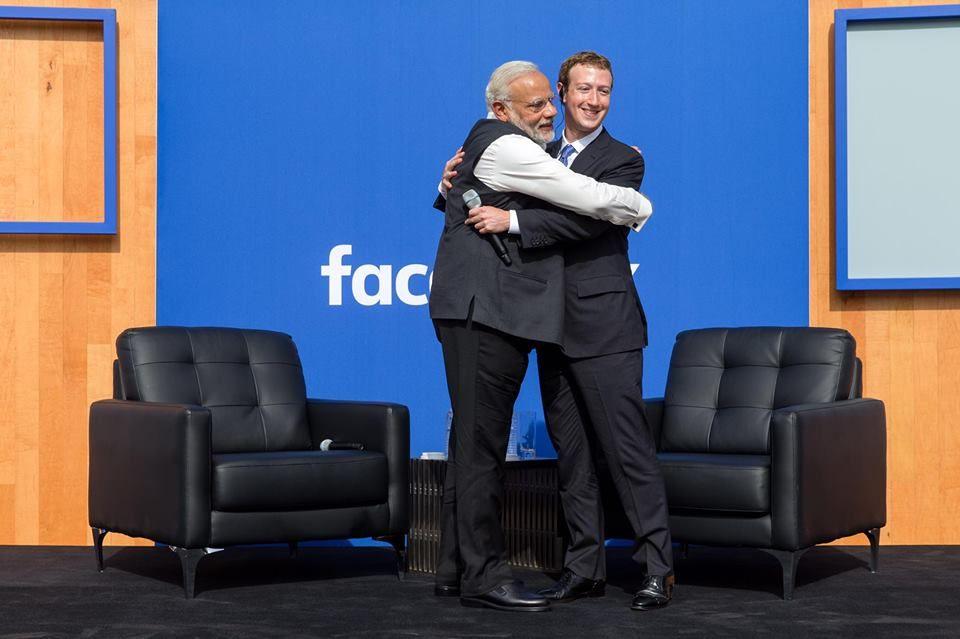 Facebook Ceo Mark Zuckerberg With Narendra Modi