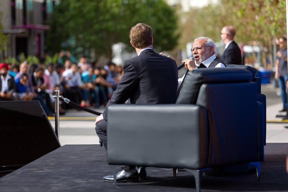 Facebook Ceo Mark Zuckerberg With Narendra Modi