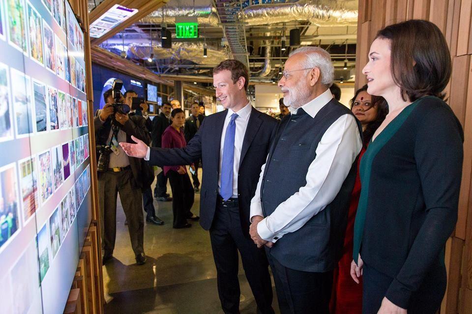 Facebook Ceo Mark Zuckerberg With Narendra Modi