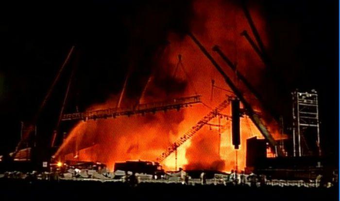 Fire At Make In India Week Event Photos