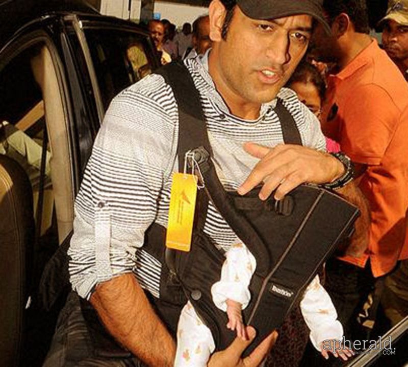 First Look : MS Dhoni with his Daughter