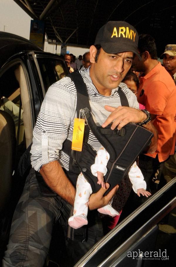 First Look : MS Dhoni with his Daughter