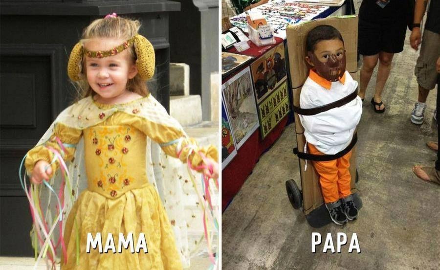 Funny images Kids with Mama Vs Papa 
