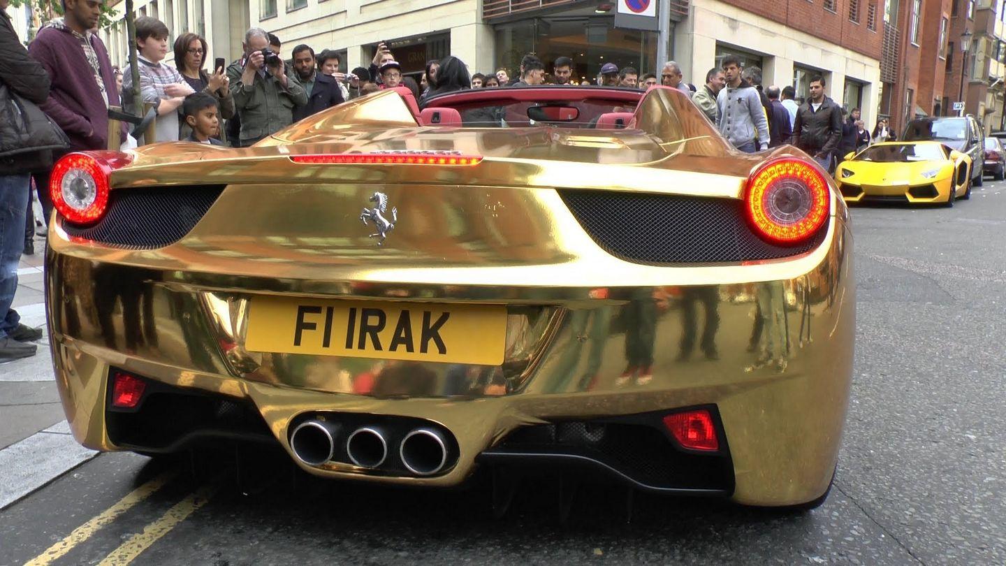 Gold Ferrari 458 Spider Stills
