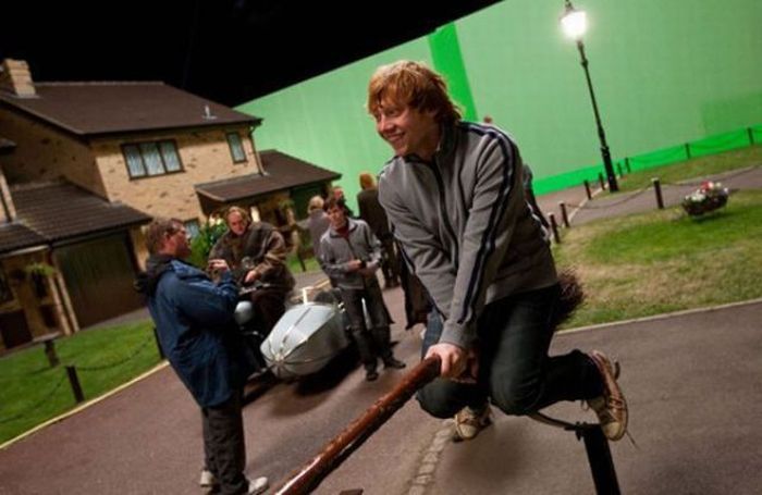 Harry Potter movies behind the seen photos