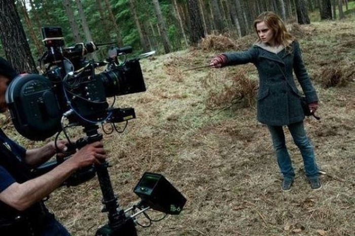 Harry Potter movies behind the seen photos