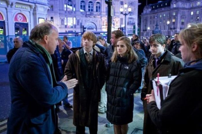 Harry Potter movies behind the seen photos