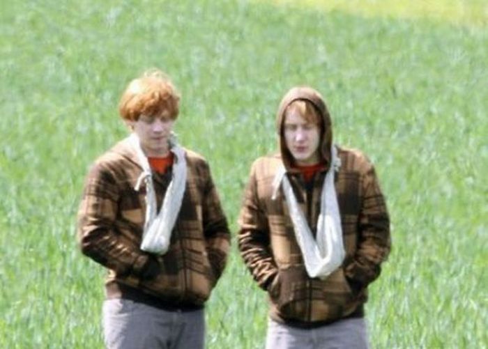 Harry Potter movies behind the seen photos