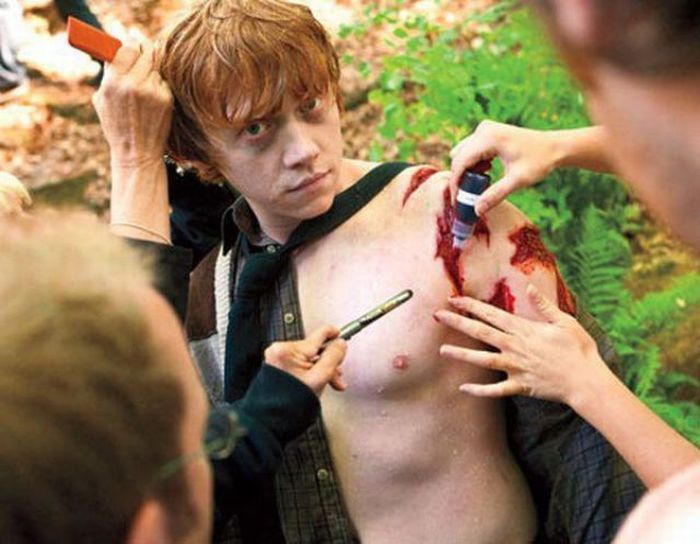 Harry Potter movies behind the seen photos