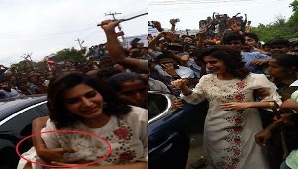 Indian Actress badly harassed by Fans Photos